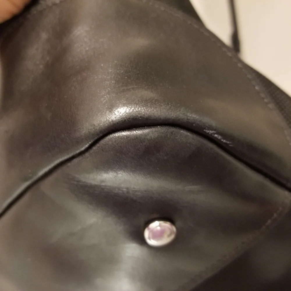 Tumi Black Nylon Tote with Leather Accents